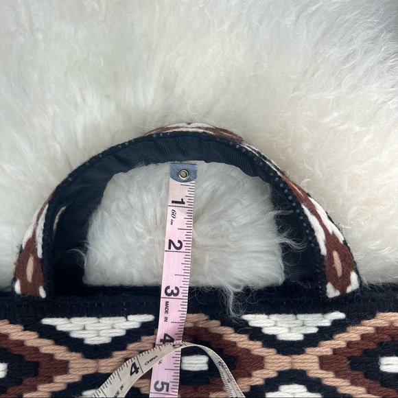 Vintage hand woven and stitched southwestern diamond print yarn handbag purse - Picture 11 of 16